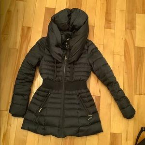 Navy blue down jacket
